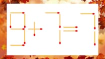 【マッチ棒クイズ】1本だけ動かして正しい式に：9+7=7？