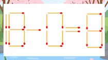 【マッチ棒クイズ】1本だけ動かして正しい式に：18-0=8？