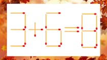 【マッチ棒クイズ】1本だけ動かして正しい式に：3+6=8？