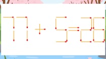 【マッチ棒クイズ】1本だけ動かして正しい式に：77+5=26？