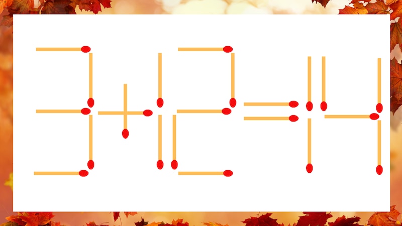 【マッチ棒クイズ】1本だけ動かして正しい式に：3+12=14？の画像