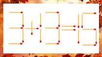 【マッチ棒クイズ】1本だけ動かして正しい式に：3+13=15？