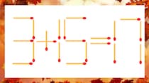 【マッチ棒クイズ】1本だけ動かして正しい式に：3+15=17？