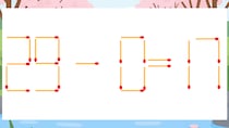 【マッチ棒クイズ】1本だけ動かして正しい式に：29-0=17？