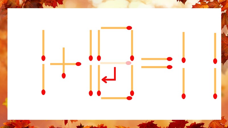【マッチ棒クイズ】1本だけ動かして正しい式に：1+19=11？の正解画像