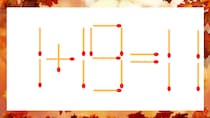 【マッチ棒クイズ】1本だけ動かして正しい式に：1+19=11？