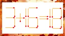 【マッチ棒クイズ】1本だけ動かして正しい式に：3+16=18？