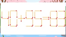 【マッチ棒クイズ】1本だけ動かして正しい式に：40+95=83？