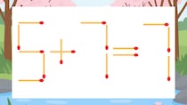 【マッチ棒クイズ】1本だけ動かして正しい式に：5+7=7？