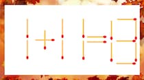 【マッチ棒クイズ】1本だけ動かして正しい式に：1+11=13？