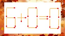 【マッチ棒クイズ】1本だけ動かして正しい式に：6+0=0？