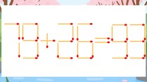 【マッチ棒クイズ】1本だけ動かして正しい式に：79+26=93？