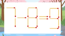 【マッチ棒クイズ】1本だけ動かして正しい式に：7-8=9？