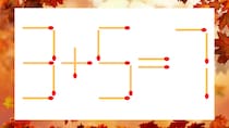 【マッチ棒クイズ】1本だけ動かして正しい式に：3+5=7？
