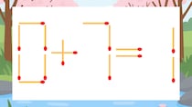 【マッチ棒クイズ】1本だけ動かして正しい式に：0+7=1？