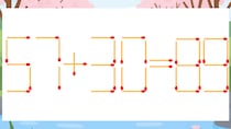 【マッチ棒クイズ】1本だけ動かして正しい式に：57+30=89？