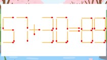 【マッチ棒クイズ】1本だけ動かして正しい式に：57+30=89？