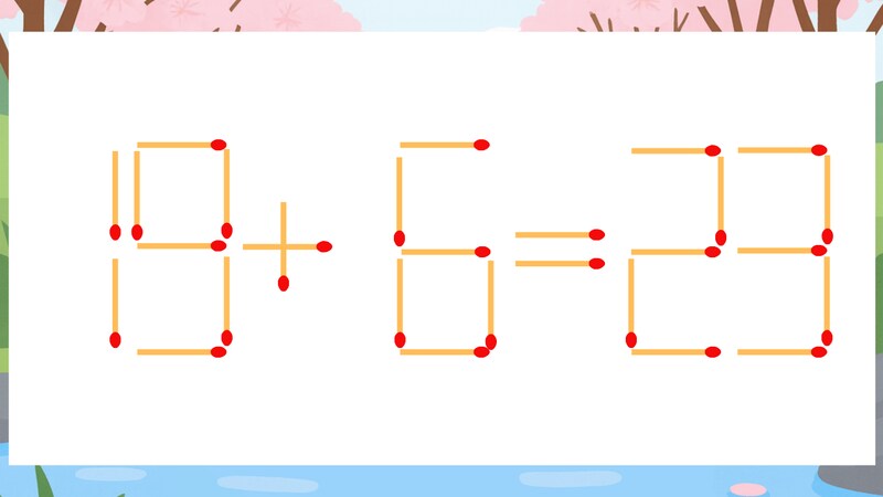 【マッチ棒クイズ】1本だけ動かして正しい式に：19+6=23？の画像