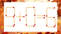 【マッチ棒クイズ】1本だけ動かして正しい式に：9+0=6？