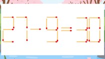 【マッチ棒クイズ】1本だけ動かして正しい式に：27-9=30？