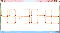 【マッチ棒クイズ】1本だけ動かして正しい式に：49+30=83？