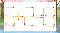 【マッチ棒クイズ】1本だけ動かして正しい式に：6+2=18？