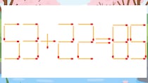 【マッチ棒クイズ】1本だけ動かして正しい式に：53+22=85？