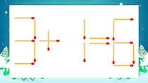 【マッチ棒クイズ】1本だけ動かして正しい式に：3+1=6？
