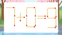 【マッチ棒クイズ】1本だけ動かして正しい式に：7+0=9？