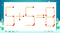 【マッチ棒クイズ】1本だけ動かして正しい式に：5+5=8？
