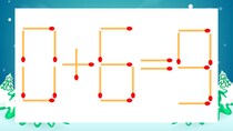【マッチ棒クイズ】1本だけ動かして正しい式に：0+6=9？