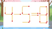 【マッチ棒クイズ】1本だけ動かして正しい式に：4-5=8？