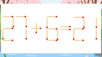 【マッチ棒クイズ】1本だけ動かして正しい式に：27+6=21？