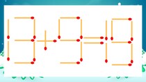 【マッチ棒クイズ】1本だけ動かして正しい式に：13+9=19？