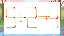 【マッチ棒クイズ】1本だけ動かして正しい式に：5+2=4？