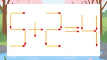 【マッチ棒クイズ】1本だけ動かして正しい式に：5+2=4？