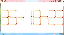 【マッチ棒クイズ】1本だけ動かして正しい式に：35-18=23？