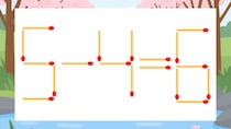 【マッチ棒クイズ】1本だけ動かして正しい式に：5-4=6？