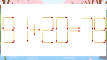 【マッチ棒クイズ】1本だけ動かして正しい式に：91+20=79？