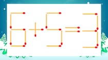 【マッチ棒クイズ】1本だけ動かして正しい式に：6+5=3？
