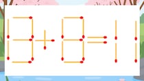 【マッチ棒クイズ】1本だけ動かして正しい式に：13+8=11？