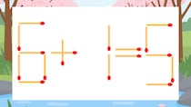 【マッチ棒クイズ】1本だけ動かして正しい式に：6+1=5？