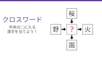 【二字熟語クロスワード】真ん中の漢字は何？四つの熟語を完成させよう！