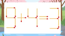 【マッチ棒クイズ】1本だけ動かして正しい式に：9+4=3？