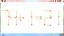 【マッチ棒クイズ】1本だけ動かして正しい式に：74+1=21？