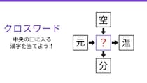 【二字熟語クロスワード】4つの熟語を完成させよ！真ん中に入る共通の一文字は？