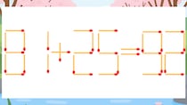 【マッチ棒クイズ】1本だけ動かして正しい式に：81+25=92？