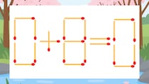 【マッチ棒クイズ】1本だけ動かして正しい式に：0+8=0？