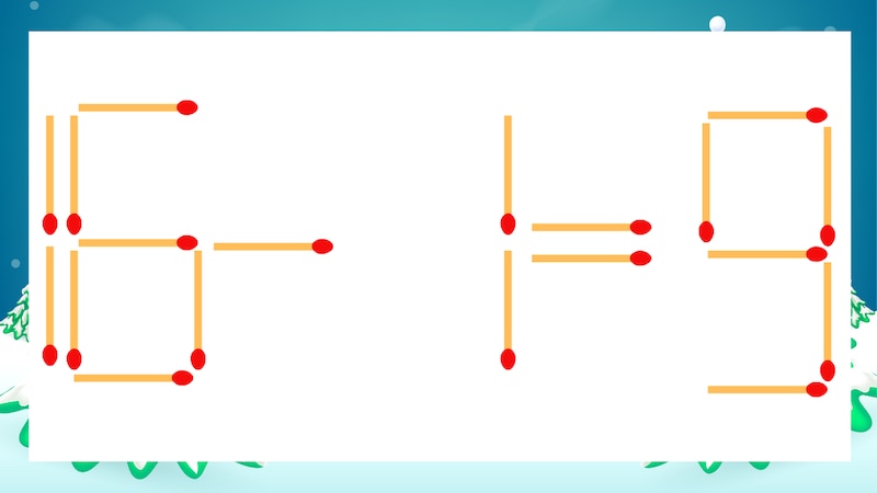 【マッチ棒クイズ】1本だけ動かして正しい式に：16-1=9？の画像
