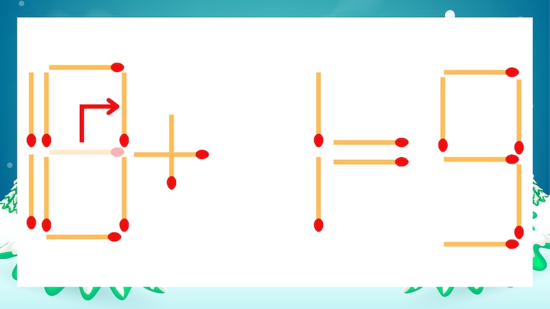 【マッチ棒クイズ】1本だけ動かして正しい式に：16-1=9？の正解画像